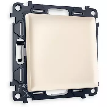 Комплект механизма Ambrella Volt 1-клавишного выключателя ALFA MA321010 Бежевый матовый QUANT