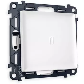 Комплект механизма Ambrella Volt 1-клавишного выключателя с подсветкой 5600K ALFA MA122015 Белый матовый QUANT