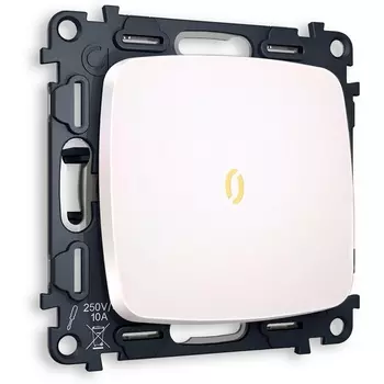 Комплект механизма Ambrella Volt 1-клавишного выключателя с подсветкой 3200K OMEGA MO202010 Жемчуг QUANT