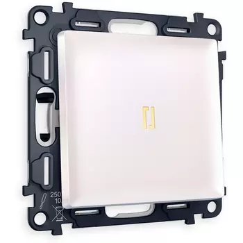 Комплект механизма Ambrella Volt 1-клавишного выключателя с подсветкой 3200K ALFA MA202010 Жемчуг QUANT