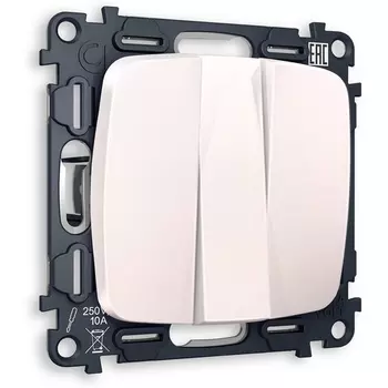 Комплект механизма Ambrella Volt 3-клавишного выключателя OMEGA MO205010 Жемчуг QUANT