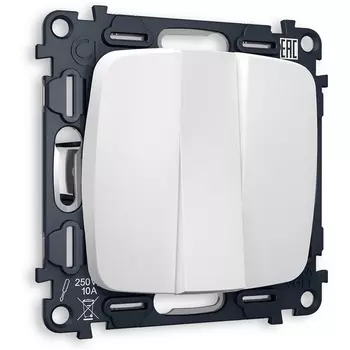 Комплект механизма Ambrella Volt 3-клавишного выключателя OMEGA MO125010 Белый матовый QUANT