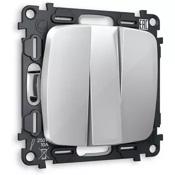 Комплект механизма Ambrella Volt 3-клавишного выключателя OMEGA MO405010 Серебро глянец QUANT