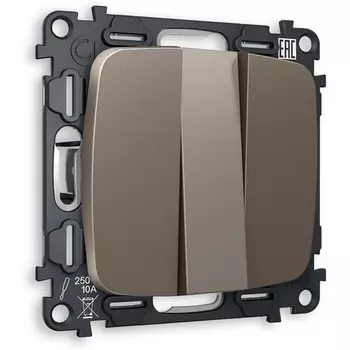 Комплект механизма Ambrella Volt 3-клавишного выключателя OMEGA MO635010 Темная бронза матовый QUANT