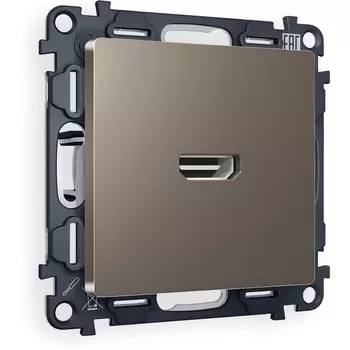 Комплект механизма Ambrella Volt розетки HDMI 2.0 ALFA MA644010 Темна бронза матовый 40V/500mA 2.0GHz 5-18Gbit/s QUANT