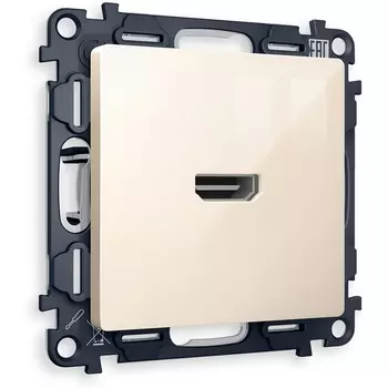 Комплект механизма Ambrella Volt розетки HDMI 2.0 ALFA MA314010 Бежевый глянец 40V/500mA 2.0GHz 5-18Gbit/s QUANT