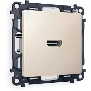 Комплект механизма Ambrella Volt розетки HDMI 2.0 ALFA MA334010 Бежевый матовый 40V/500mA 2.0GHz 5-18Gbit/s QUANT