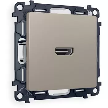 Комплект механизма Ambrella Volt розетки HDMI 2.0 ALFA MA374010 Серо-бежевый матовый 40V/500mA 2.0GHz 5-18Gbit/s QUANT