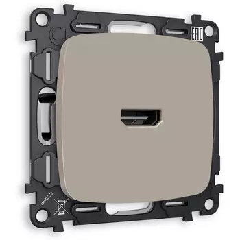 Комплект механизма Ambrella Volt розетки HDMI 2.0 OMEGA MO374010 Серо-бежевый матовый 40V/500MO 2.0GHz 5-18Gbit/s QUANT