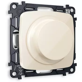 Комплект механизма Ambrella Volt светорегулятора универсального поворотно-нажимного OMEGA MO305510 Бежевый глянец 25-600W/LED 5-300W QUANT