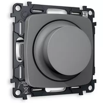 Комплект механизма Ambrella Volt светорегулятора универсального поворотно-нажимного OMEGA MO655510 Антрацит серый 25-600W/LED 5-300W QUANT