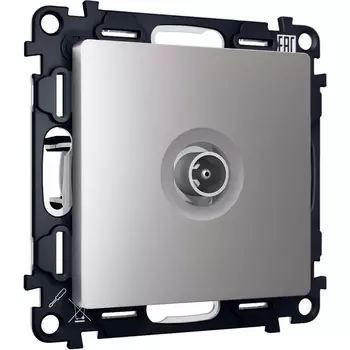 Комплект механизма Ambrella Volt TV розетки оконечной ALFA MA513010 Сталь матовый 50-870 MHz 1dB QUANT