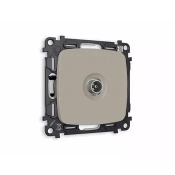 Комплект механизма Ambrella Volt TV розетки оконечной OMEGA MO373010 Серо-бежевый матовый 50-870 MHz 1dB QUANT