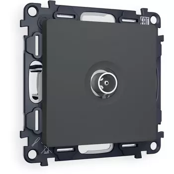 Комплект механизма Ambrella Volt TV розетки оконечной ALFA MA913010 Графит мягкое касание 50-870 MHz 1dB QUANT