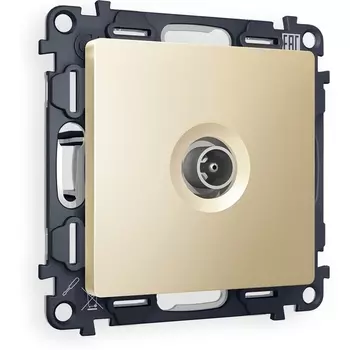 Комплект механизма Ambrella Volt TV розетки оконечной ALFA MA613010 Шампань 50-870 MHz 1dB QUANT