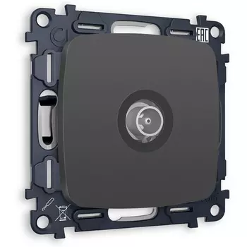 Комплект механизма Ambrella Volt TV розетки оконечной OMEGA MO913010 Графит мягкое касание 50-870 MHz 1dB QUANT