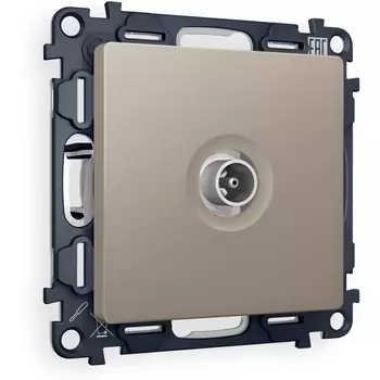 Комплект механизма Ambrella Volt TV розетки проходной ALFA MA373030 Серо-бежевый матовый 5-1000 MHz 4dB QUANT