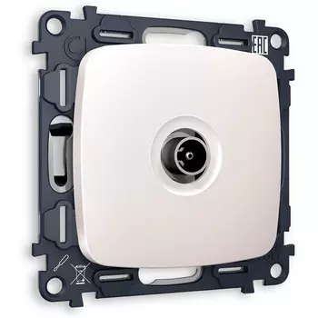 Комплект механизма Ambrella Volt TV розетки проходной OMEGA MO213030 Жемчуг 5-1000 MHz 4dB QUANT