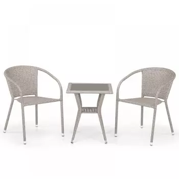 Комплект плетеной мебели Afina T25C/Y137C-W85 Latte (2+1)