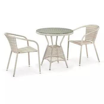 Комплект плетеной мебели Afina T705ANT/Y137C-W85 2Pcs Latte