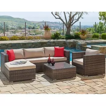 Комплект плетеной мебели Afina YR821 Light Brown