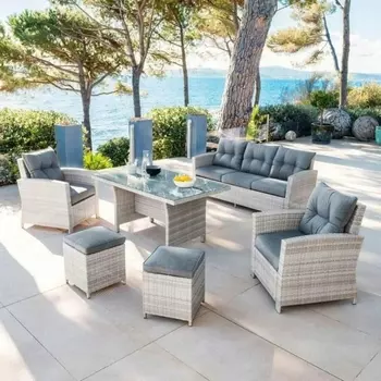 Комплект плетеной мебели AFM-311GL Grey (Искусственный ротанг/Серый) Afina