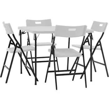 Комплект раскладного стола и стульев Кейт белый Stool Group арт.УТ000038897