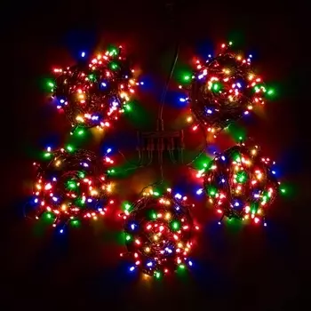 Комплект Разноцветных Нитей по 20м, LED, Провод Черный Силикон, IP65 Laitcom На деревья KFT900-2W11-1M