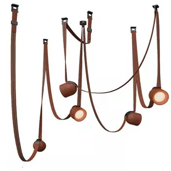 Комплект ременной трековой системы Kink Light Сатори 6428K,06 терракотовый Led 5*9W (4000K)