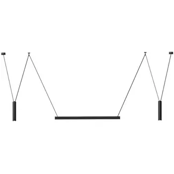 Комплект ременной трековой системы Kink Light Сатори 6421-2/6430K,19 черный Led 2*15W+2*7W