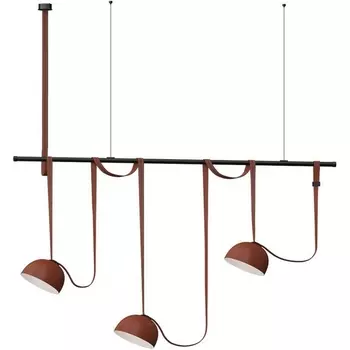 Комплект ременной трековой системы Kink Light Сатори 6426-1K,06 терракотовый Led 3*15W