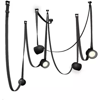 Комплект ременной трековой системы Kink Light Сатори 6428K,19 черный Led 5*9W (4000K)