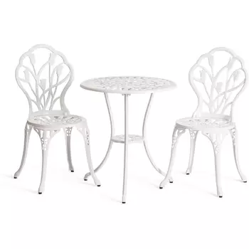 Комплект Secret De Maison Waltz of flowers (стол +2 стула) Tetchair (Алюминий/Белый) арт.11382