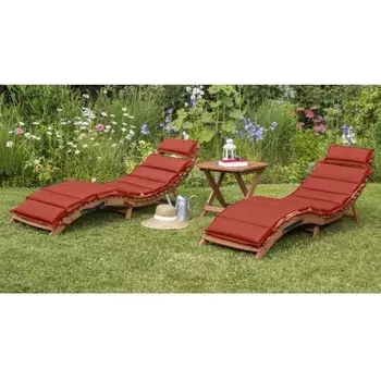 Комплект шезлонги и столик AFM-803A-T133 Beige-Terracotta (2+1) (Искусственный ротанг) Afina