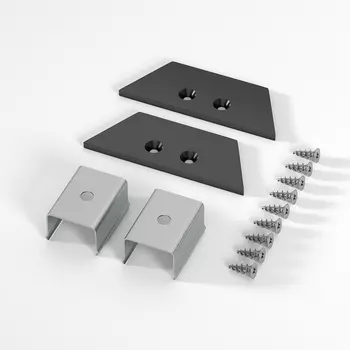 Комплект заглушек Elektrostandard ZL-2-ALP022 черный для накладного алюминиевого профиля (1 пара)
