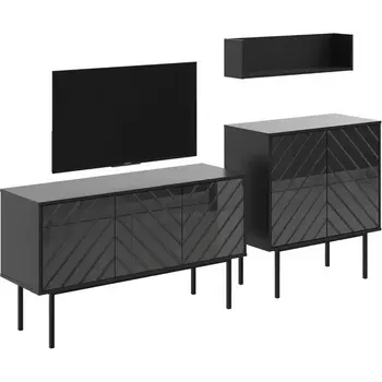 Композиция Boho 1 ОГОГО (арт.578635), (ЛДСП/Черный) ОГОГО Обстановочка!