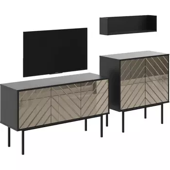 Композиция Boho 1 ОГОГО (арт.578723), (ЛДСП/Черный,Бронзовый) ОГОГО Обстановочка!