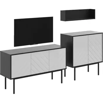 Композиция Boho 1 ОГОГО (арт.578725), (ЛДСП/Белый,Черный) ОГОГО Обстановочка!