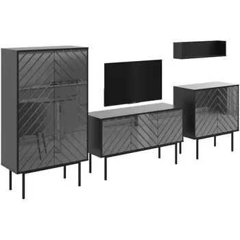 Композиция Boho 2 ОГОГО (арт.578652), (ЛДСП/Черный,Серый) ОГОГО Обстановочка!