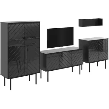 Композиция Boho 2 ОГОГО (арт.578653), (ЛДСП/Черный) ОГОГО Обстановочка!