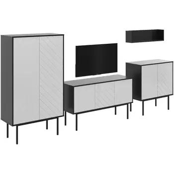 Композиция Boho 2 ОГОГО (арт.578738), (ЛДСП/Белый,Черный) ОГОГО Обстановочка!