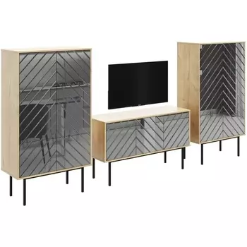 Композиция Boho 3 ОГОГО (арт.572585), (ЛДСП/Серый,Дуб Корбридж) ОГОГО Обстановочка!