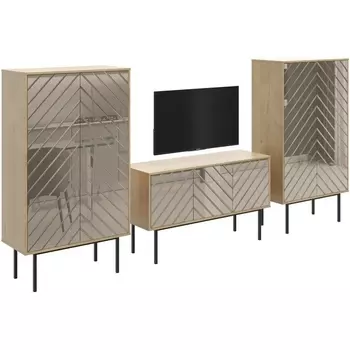 Композиция Boho 3 ОГОГО (арт.572596), (ЛДСП/Дуб Корбридж,Бронзовый) ОГОГО Обстановочка!