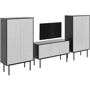 Композиция Boho 3 ОГОГО (арт.578660), (ЛДСП/Белый,Черный) ОГОГО Обстановочка!