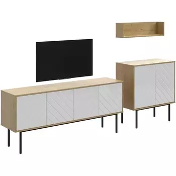 Композиция Boho 4 ОГОГО (арт.572700), (ЛДСП/Дуб Корбридж,Белый) ОГОГО Обстановочка!