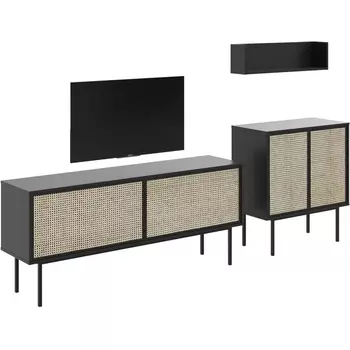 Композиция Boho 4 ОГОГО (арт.578665), (ЛДСП/Черный) ОГОГО Обстановочка!