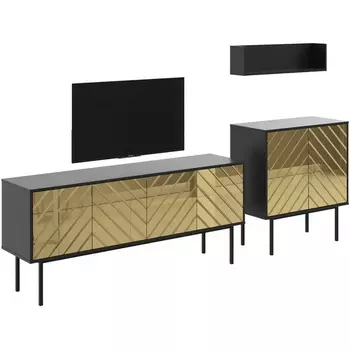 Композиция Boho 4 ОГОГО (арт.578667), (ЛДСП/Черный,Золотой) ОГОГО Обстановочка!