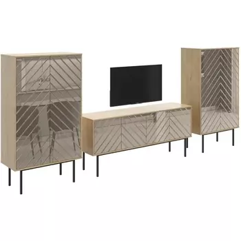 Композиция Boho 5 ОГОГО (арт.572589), (ЛДСП/Дуб Корбридж,Бронзовый) ОГОГО Обстановочка!