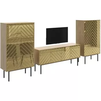 Композиция Boho 5 ОГОГО (арт.572590), (ЛДСП/Дуб Корбридж,Золотой) ОГОГО Обстановочка!