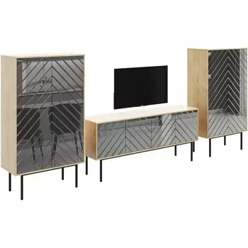 Композиция Boho 5 ОГОГО (арт.572674), (ЛДСП/Серый,Дуб Корбридж) ОГОГО Обстановочка!